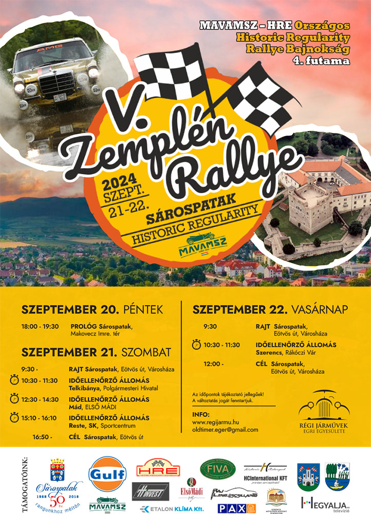 V. Zemplén Rallye Plakát